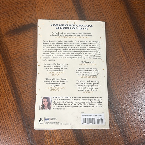 In Five Years New York Times Bestseller book by Rebecca Serle Softcover - Picture 4 of 5